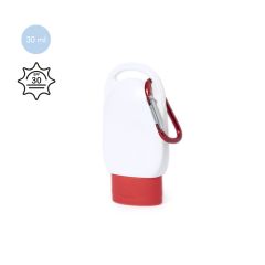 Solkrem i bøtte med karabinkrok SPF30