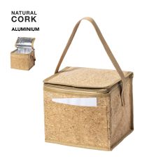 Kork kjølebag med glidelåslukking og bærestropp