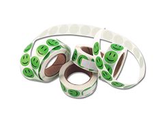 Grønne glade smiley-klistremerker 2 cm