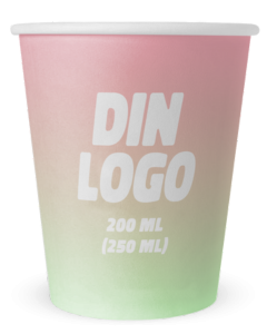 Engangs pappkrus med eget trykk 200 ml