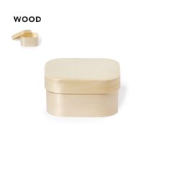 Liten firkantet treboks med lokk - mulighet for eget trykk