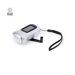 Håndsveiv lommelykt med solcelle