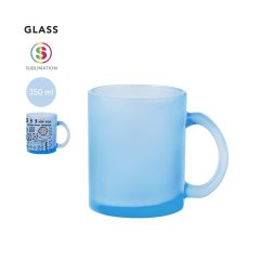Farget glasskrus med mulighet for fullfarge trykk 350 ml