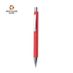 Elegant kulepenn i resirkulert papir og blank aluminium