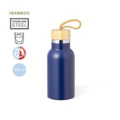 Liten termoflaske med bambuslokk 350 ml