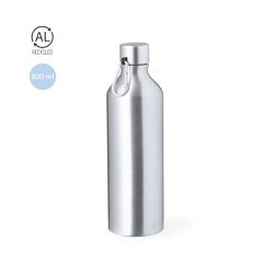 Drikkeflaske i resirkulert aluminium med karabinkrok 800 ml