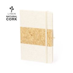 Notatbok av lin og kork med blanke A5-sider