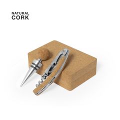 Vinopptrekkersett med korkdesign