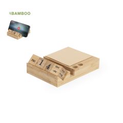 Bambus kalender / smarttelefonholder med klistrelapper