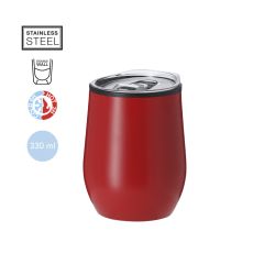 Termokopp med gjennomsiktig plastdrikkelokk 330 ml - mange farger