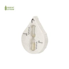 Dråpeformet timeglass på 5 minutter med sugekopp til bad