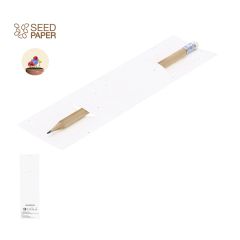 Blyant av tre med blomsterfrø papirinnpakning