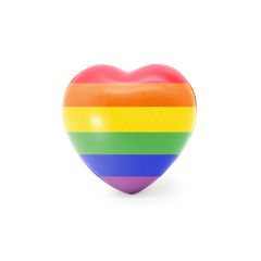 Pride antistress ball med regnbue hjerte design