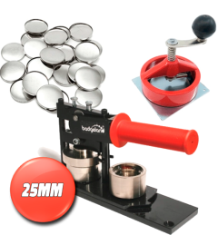 Buttonsmaskinpakke PRO liten pakke 25 mm