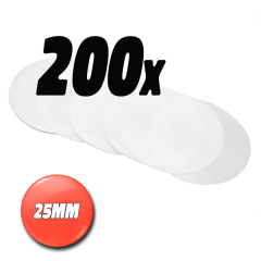200 stk. mylar til 25 mm buttons