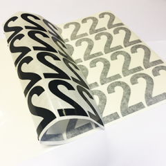 Klistremerkeark med svart nummer 2