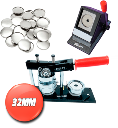 Buttonsmaskinpakke MULTI stor pakke 32 mm