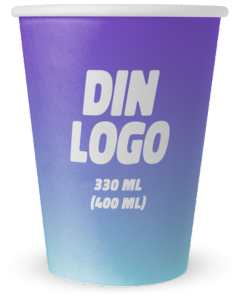 Pappkrus med logo 330 ml - Fullfargetrykk på hele kruset