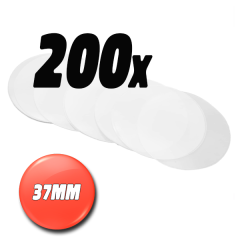 200 stk. mylar til 37 mm buttons