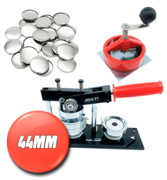 Buttonsmaskinpakke MULTI liten pakke 44mm