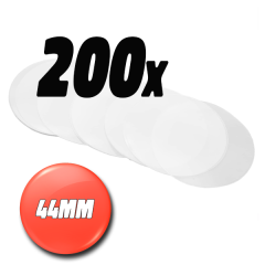 200 stk. mylar til 44 mm buttons