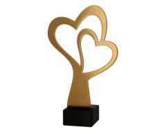Dobbelt hjerte-statuett