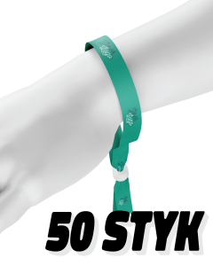 50 stk festivalarmbånd med logo