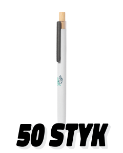 50 stk kulepenner med logo - resirkulert alu