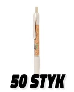 50 stk kulepenner med logo - kork og hvetestrå