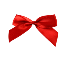 Røde sløyfer med selvklebende bakside, 12 stk. i pakken