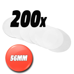 200 stk. mylar til 56 mm buttons