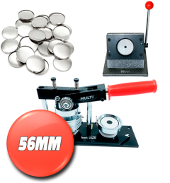 Buttonsmaskinpakke MULTI stor pakke 56 mm