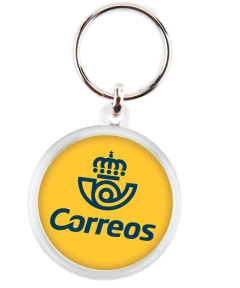 Rund akryl nøkkelring 37x60 mm