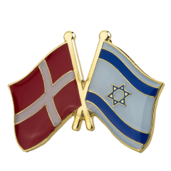 Danmark - Israel vennskapsflagg emaljepin