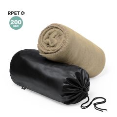 Polar fleece teppe av RPET polyester i pose med snørelukking