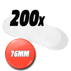 200 stk. mylar til 76 mm buttons
