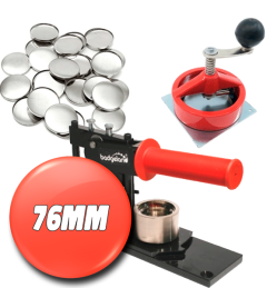 Buttonsmaskinpakke PRO liten pakke 76 mm