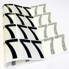 Klistremerkeark med svart nummer 7