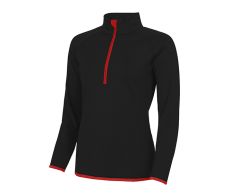 Slim fit sporty sweatshirt med glidelås og ståkrage - Kvinne
