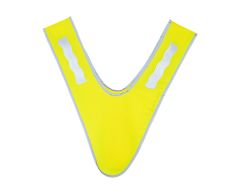 Gul V-form sikkerhetsvest for både voksne og barn