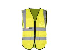 Sikkerhetsvest med glidelås og flere lommer
