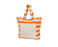 Stripete strandveske av kraftig bomull fra Halfar 42 x 46 x 18 cm