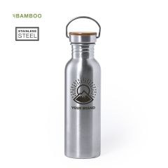 Vannflaske med melkeguttdesign med bambuslokk, 800 ml