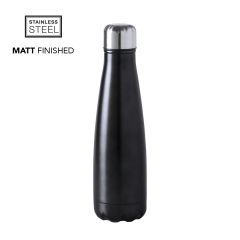 Moderne vannflaske i rustfritt stål med matt design, 630 ml