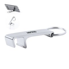 2-i-1 metallnøkkelring - smarttelefonholder og åpner