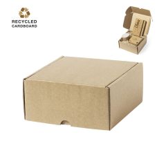 Firkantet kraft gaveeske - Størrelse Small - Resirkulert papp