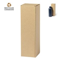 Kraftboks for drikkeflaske laget av resirkulert bølgepapp