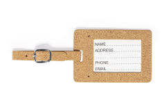 Bagasjemerke i kork med trykk mulighet