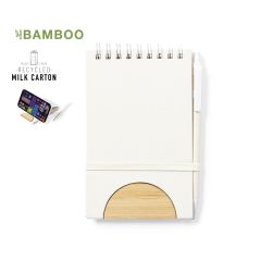 Notatbok av resirkulerte melkekartonger, inkl. penn, A6