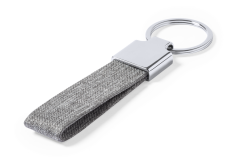 Nøkkelring laget av resirkulert polyester med krommetallring